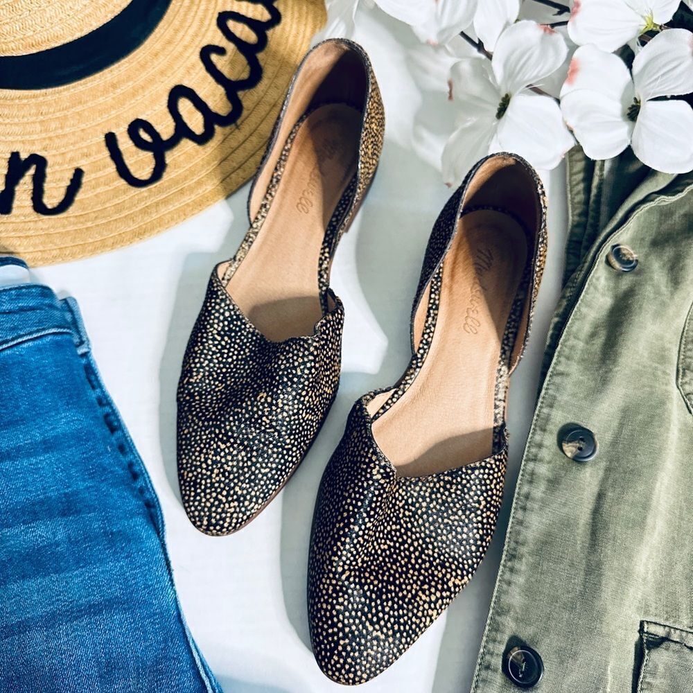 Madewell Black and Gold Flats